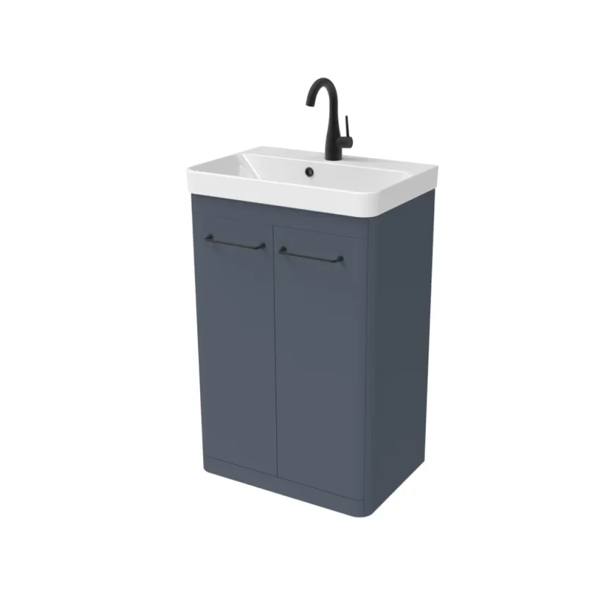 Saneux Hyde 55cm 2 Door Floor Standing Unit - Matte Fiord product image - Image 1