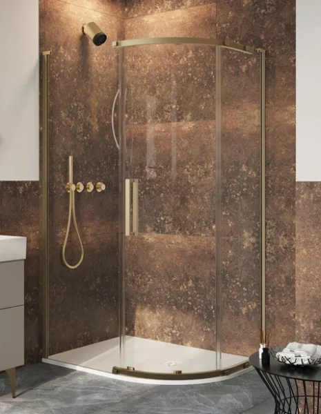 Crosswater Asura 8mm Quadrant Door 1200 X 800 Brushed Brass