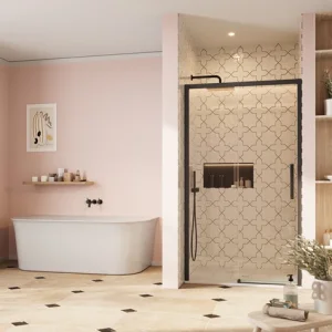 Crosswater Asura 8mm Sliding Door 1200 Matt Black