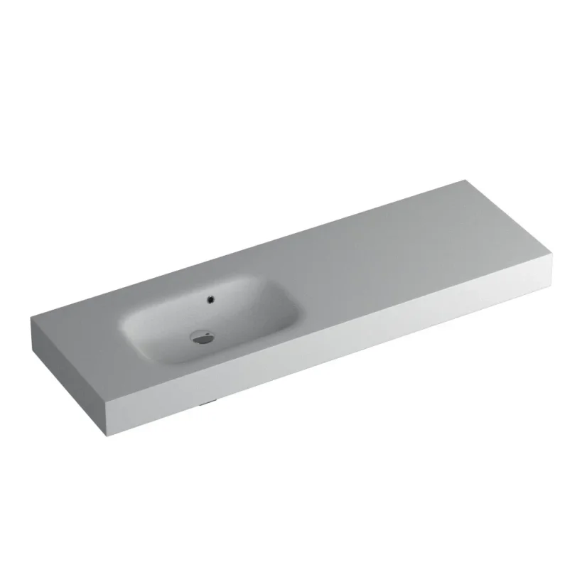 Faeber Infinite S1 Pearl 1500mm Left Hand Wall Hung Basin White Matt product image - Image 1