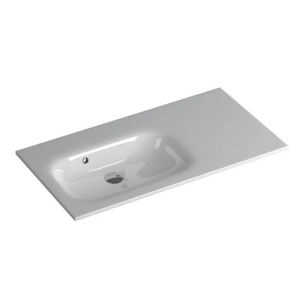 Faeber Infinite M1 Pearl 900mm Left Hand Furniture Basin White polished