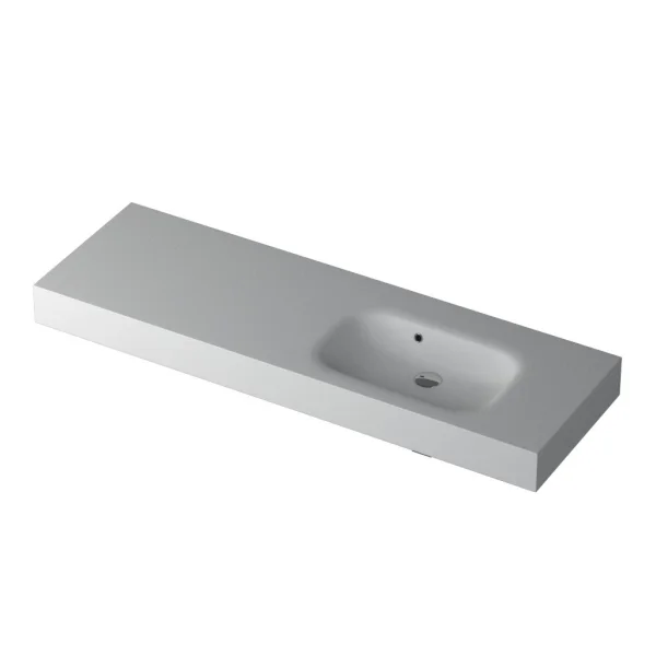 Faeber Infinite S1 Pearl 1500mm Right Hand Wall Hung Basin White Matt