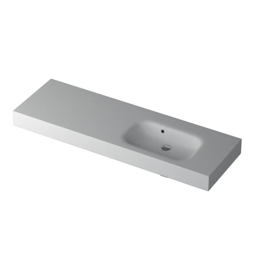 Faeber Infinite S1 Pearl 1500mm Right Hand Wall Hung Basin White Matt product image - Image 1