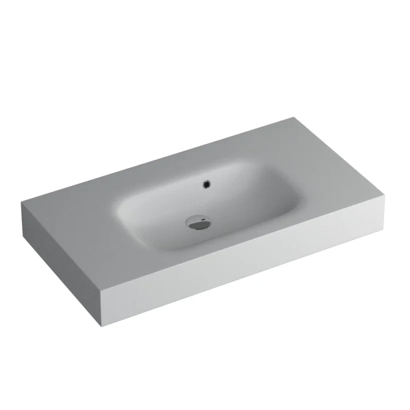 Faeber Infinite S1 Pearl 900mm Single Central Wall Hung Basin White Matt product image - Image 1