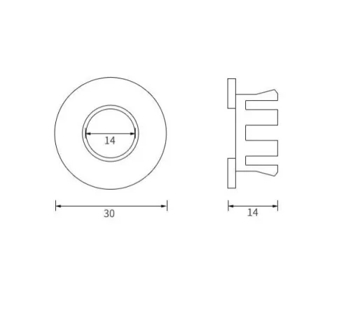Crosswater Overflow Cover Matt Black detail view - Image 3
