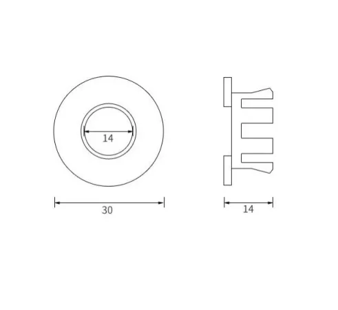 Crosswater Overflow Cover Stainless detail view - Image 3