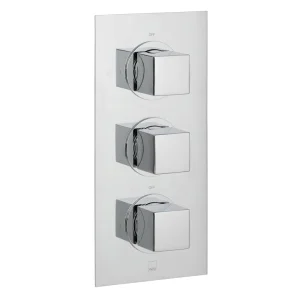 Vado Dx Mix 2 Outlet 3 Handle Concealed Thermostatic Valve Chrome