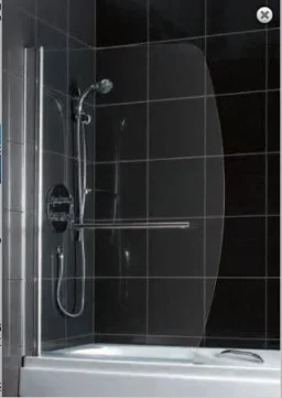 Eastbrook Sail Shape Screen With Towel Rail Chrome Profiles