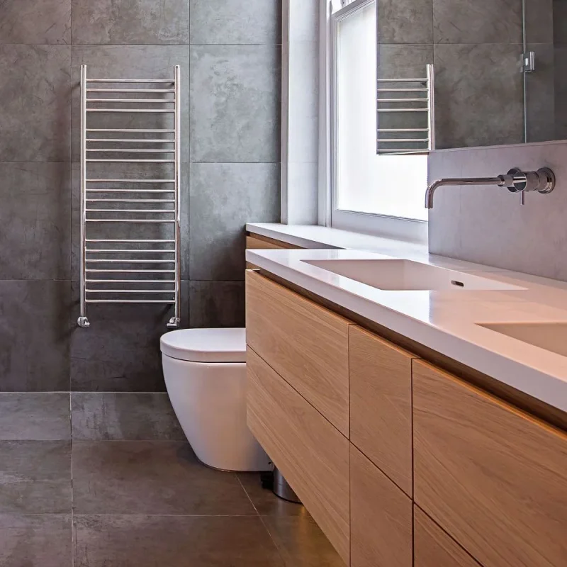 Jis Ashdown 620 1250 X 620mm Radiator For Central Heating Polished Stainless Steel detail view - Image 4