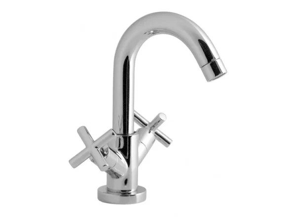 Vado Elements Mono Basin Mixer Deck Mounted Smooth Bodied With And Honeycomb Flow Regulator (no Waste) Chrome product image - Image 1