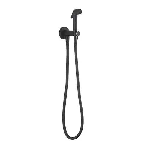Crosswater Mpro Integrated Douche Valve, Handset & Holder Brushed Matt Black detail view - Image 2