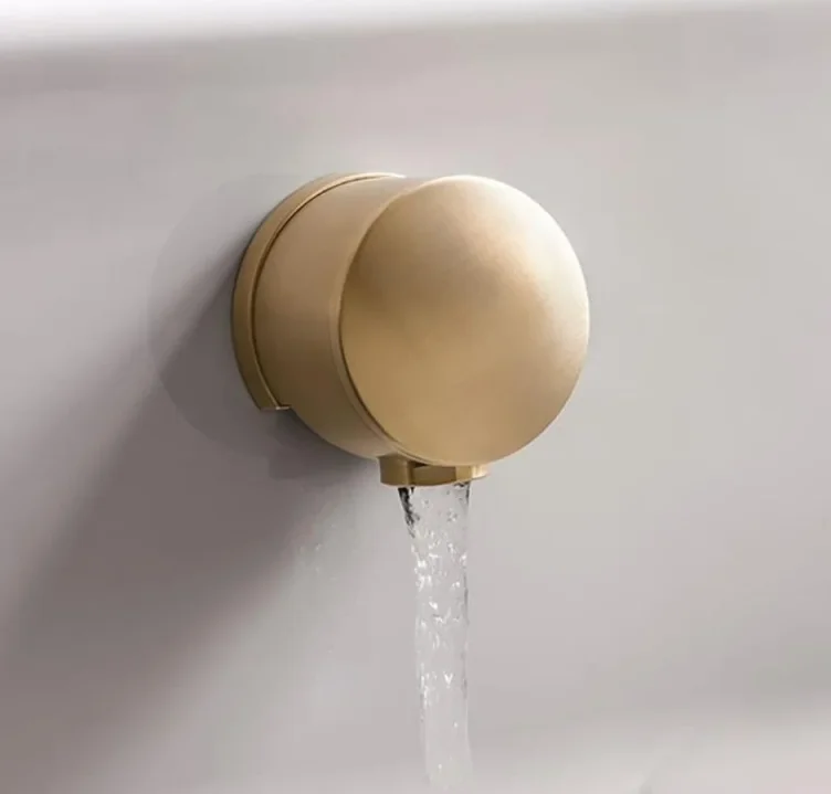 Crosswater Bath Click Clack Waste & Filler Brushed Brass detail view - Image 2