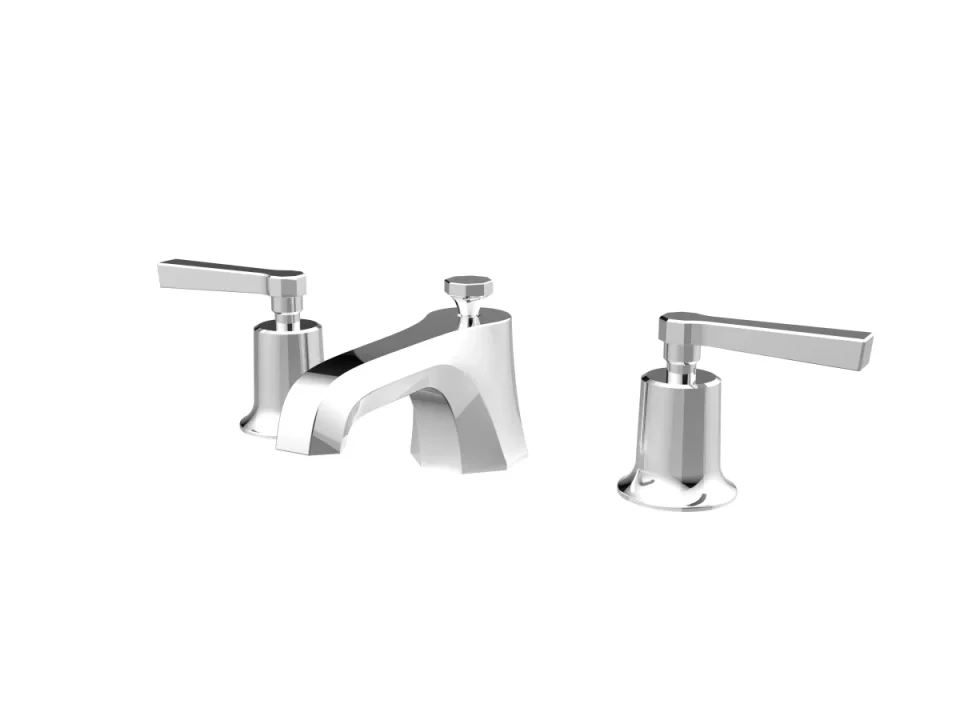 Saneux Cromwell 3 Piece Lever Handle Basin Mixer & Waste - Chrome product image - Image 1