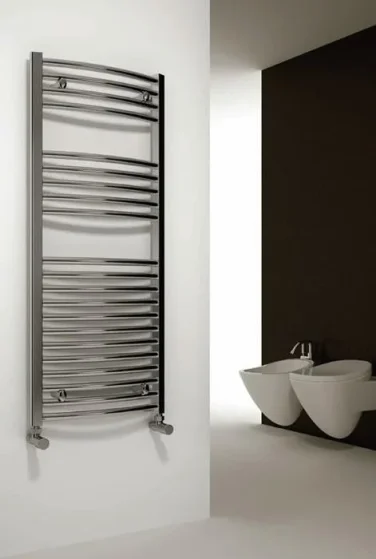 Reina Diva 600 X 1200 Towel Radiator Chrome Flat detail view - Image 2
