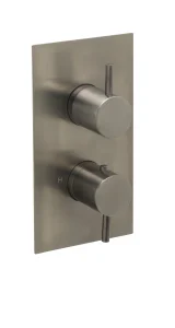 Just Taps Vos Thermostatic Concealed 1 Outlet Shower Valve Brushed Black