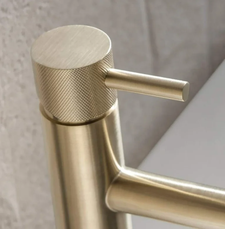 Crosswater Mpro Basin Monobloc Knurled No Waste Deck Mounted Brushed detail view - Image 4