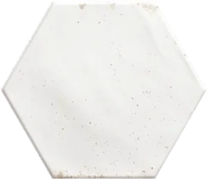 European Tiles Hope White Hexagon Matt Wall Tile 15 x 17.3cm