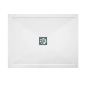 London Showers  Symmetry Slim 25 900 x 800mm Tray & Waste - White