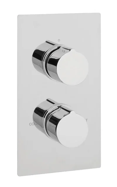 Eastbrook Square Twin Plate Round Rings Chrome product image - Image 1