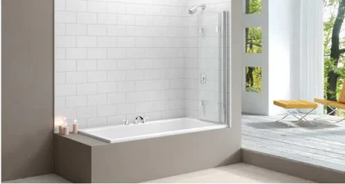 Merlyn 3 Panel Folding Bathscreen 1400 X 1500mm product image - Image 1