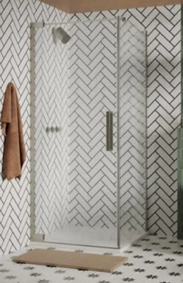 Crosswater Asura 8mm Side Panel For Hinged Door 800 Brushed Stainless Steel