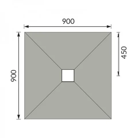 Abacus Elements Level Tray 9x9 Corner technical drawing - Image 2