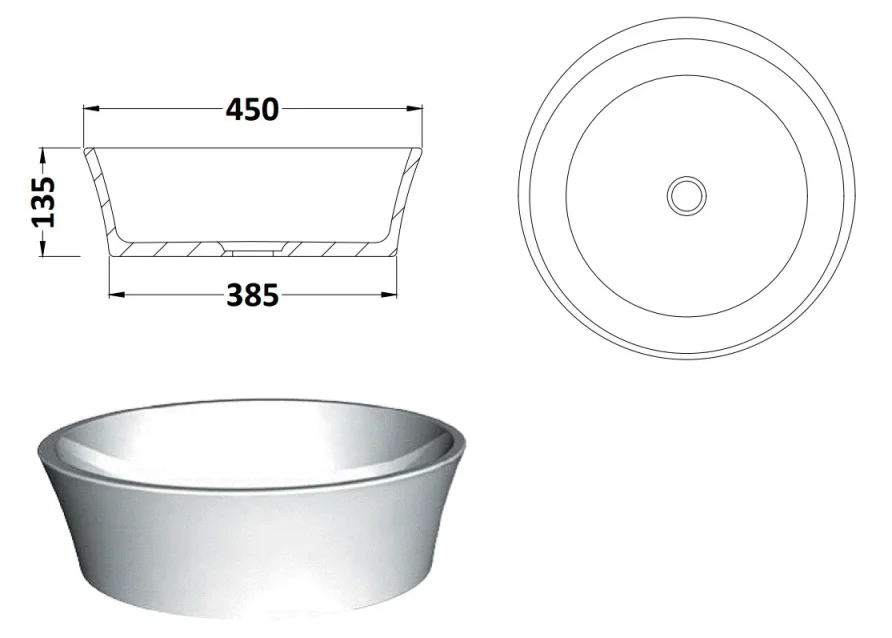 Bc Designs Delicata Basin 450 X 450 Satin Rose detail view - Image 2