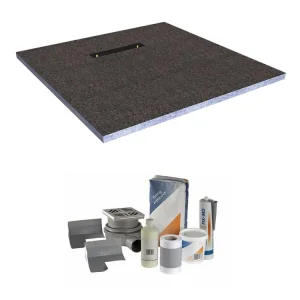 London Showers Em Lin 300 Shower Tray 9x9 End