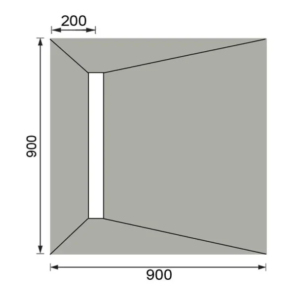 London Showers Em Lin 300 Shower Tray 9x9 End detail view - Image 2