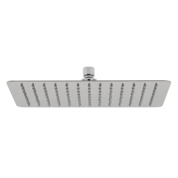 Vado Aquablade 200mm X 300mm (8" X 12") Rectangular Easy Clean Slimline Shower Head With Arm Chrome