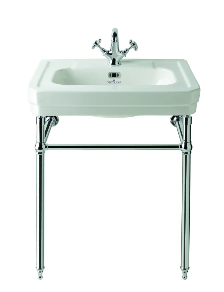Bc Designs Victrion 640mm Basin 1th White detail view - Image 4