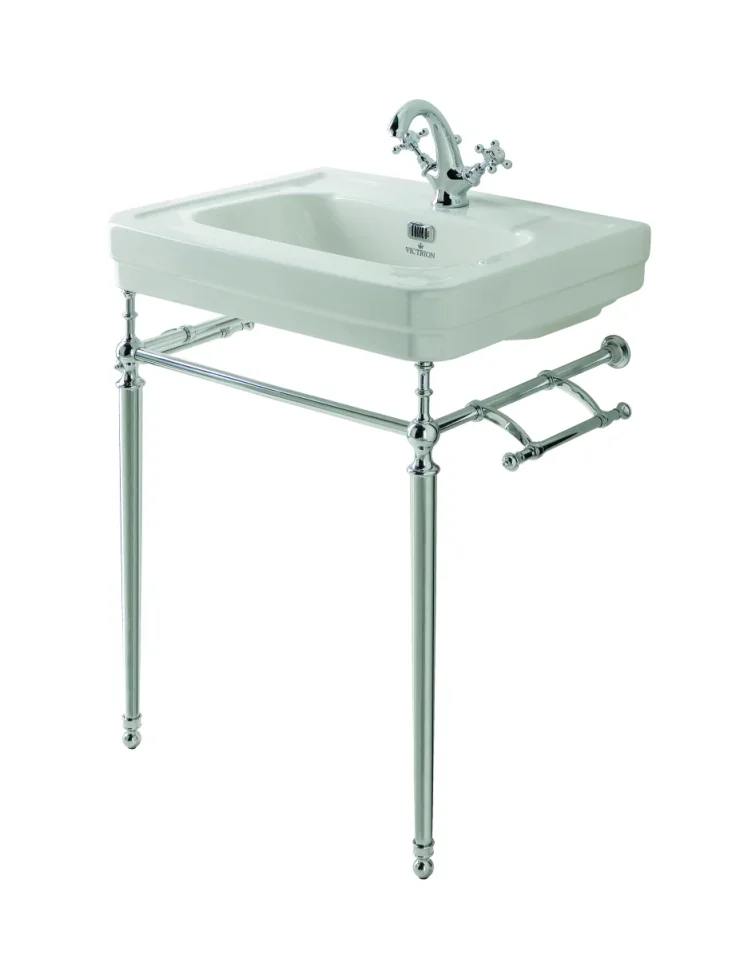 Bc Designs Victrion 640mm Basin 1th White detail view - Image 6