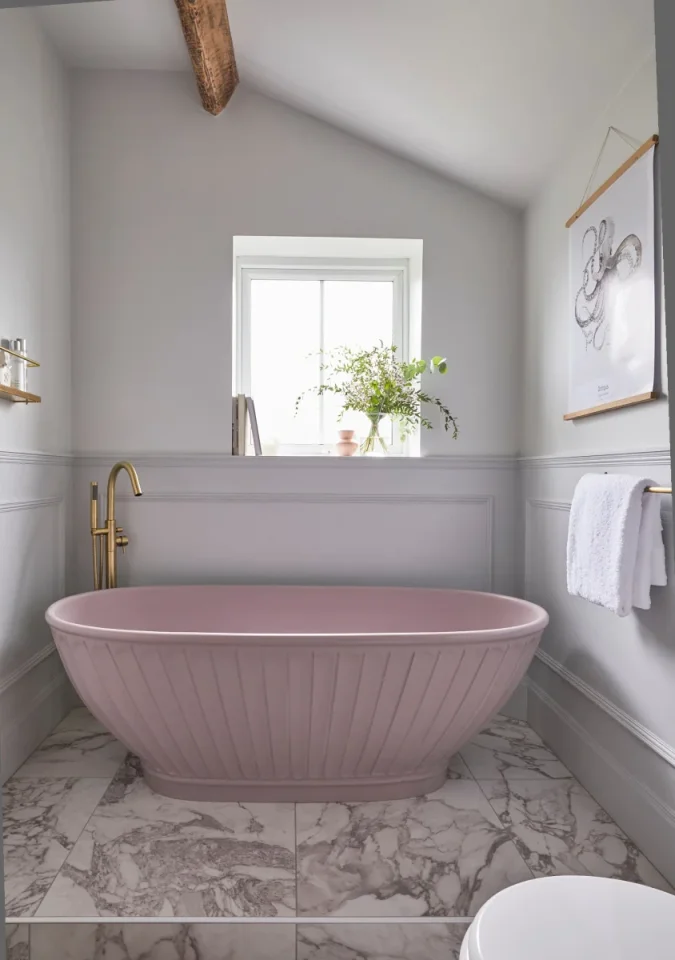 Bc Designs Casini Bath 1680 X 750 (no Waste) Satin Rose product image - Image 1