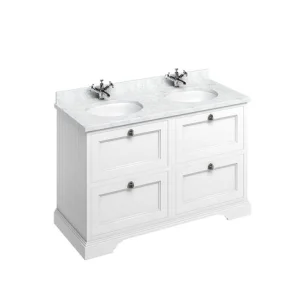 Burlington 1300 Freestanding Vanity Unit Matt White