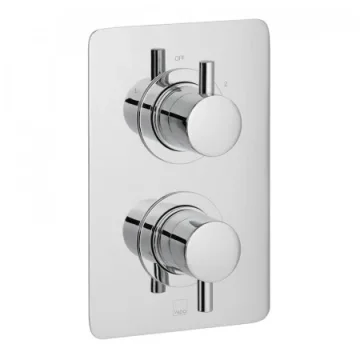 Vado Dx Celsius 2 Outlet 2 Handle Concealed Thermostatic Valve Soft Square Backplate Chrome