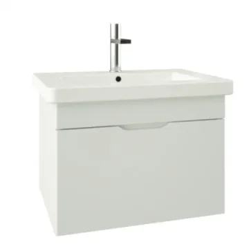 Saneux Indigo 60cm 1 Drawer Wall Mounted Unit - Gloss White