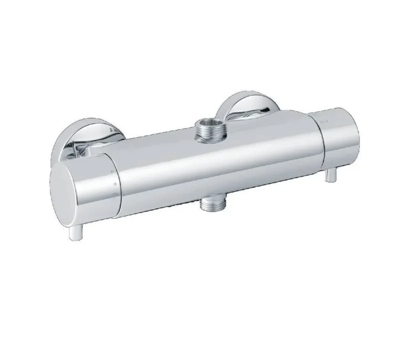 Just Taps Round Thermostatic Bar Valve With 2 Outlet Chrome product image - Image 1