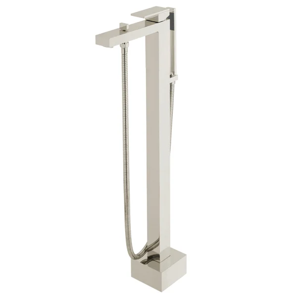 Vado Individual Notion Floor Standing Bath Shower Mixer Brushed Nickel