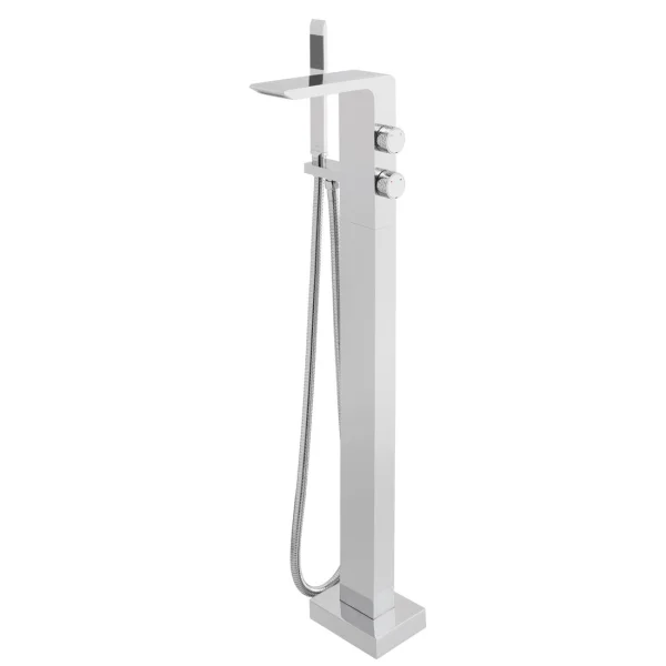 Vado Omika Floor Standing Bath Shower Mixer With Shower Kit Chrome