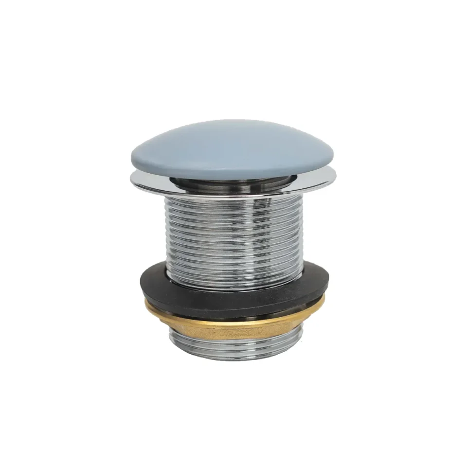 Bc Designs Push Down Bath Waste 60mm (unslotted) Powder Blue product image - Image 1