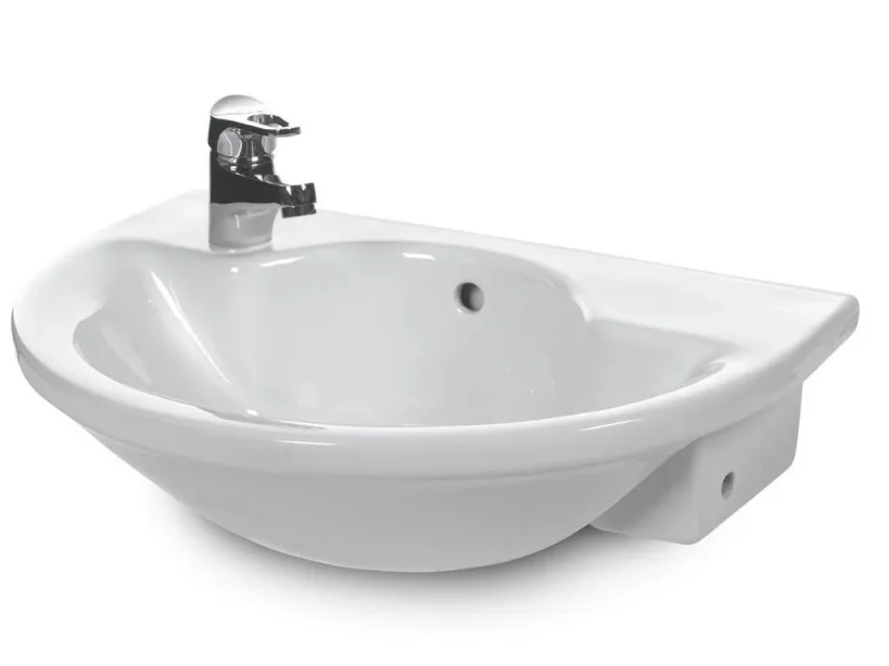 Eastbrook Kompact Reduced Depth Sr Basin 1th Lh White product image - Image 1