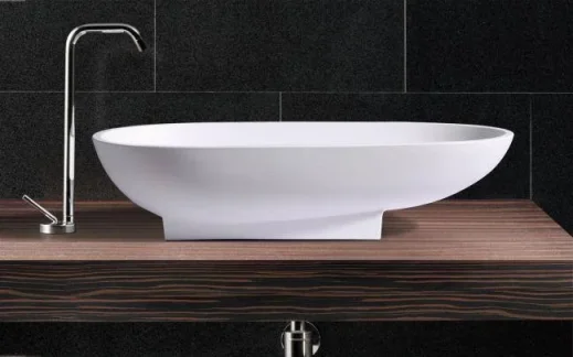 StoneKAST Cocoon Sit On Basin Matt White 600x320mm product image - Image 1