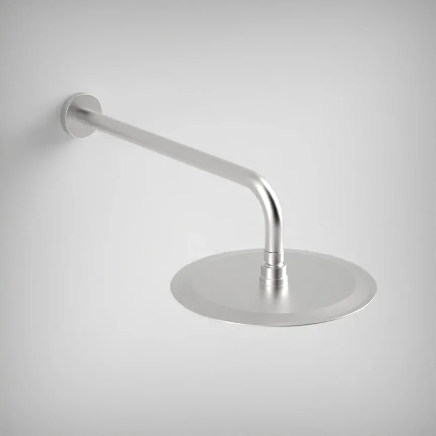 Ava Round 250mm Shower Head - Brushed Stainless Steel detail view - Image 3