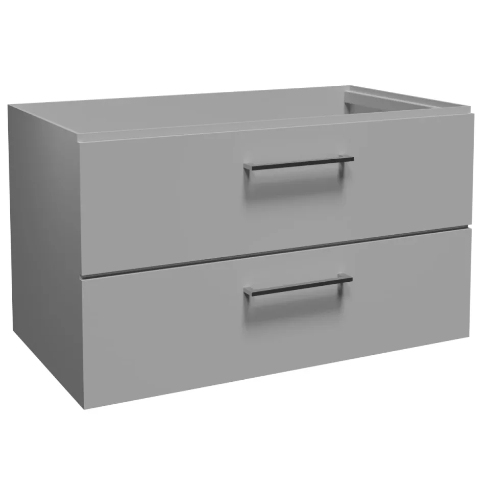 Faeber Monaco 800m 2 Drawer Basin Vanity Unit Grey Ice product image - Image 1