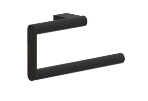 Ava Round Towel Bar - Brushed Black