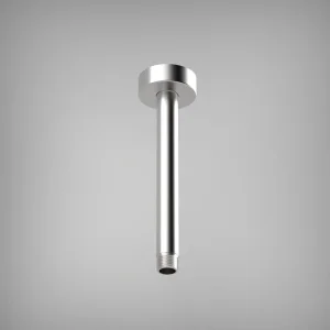 Ava Ceiling Mounted 200mm Round Ceiling Arm - Brushed Stainless Steel