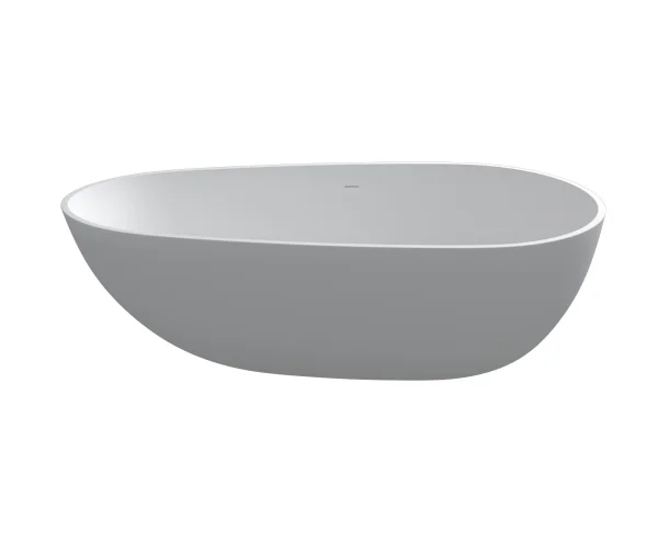 StoneKAST Ovale Single Ended Freestanding Bath 1700 x 870mm Matt White