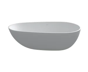 StoneKAST Ovale Single Ended Freestanding Bath 1700 x 870mm Matt White