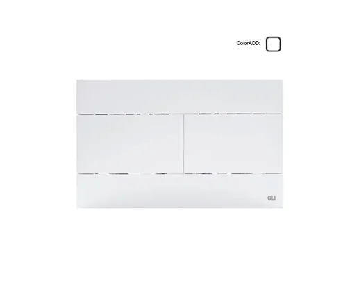 Oli Slim Mechanical Dual Flush Plate White TD product image - Image 1