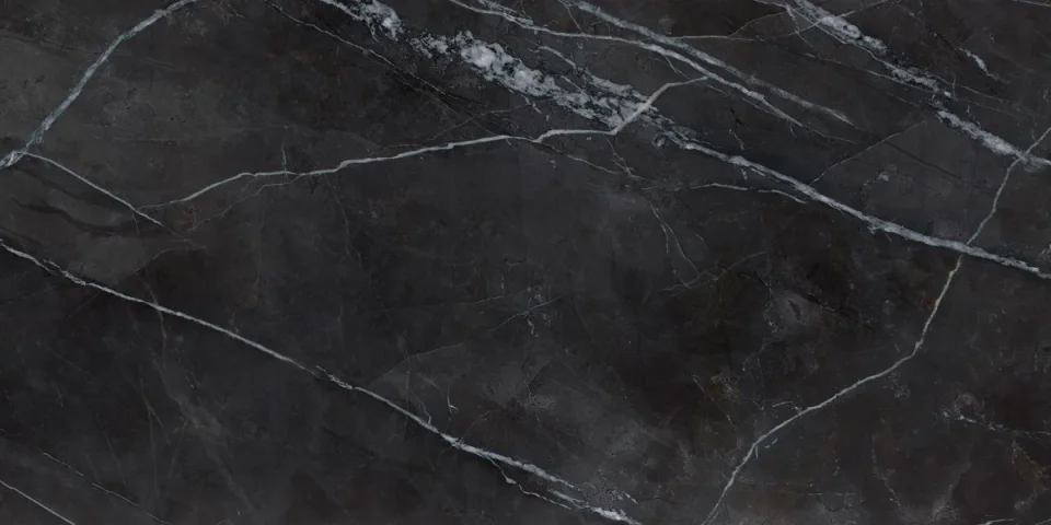 European Tiles Charmo Calacatta Black 120 X 60cm Polished Wall & Floor Tile detail view - Image 2